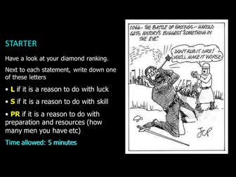 Why did William win the Battle of hastings?