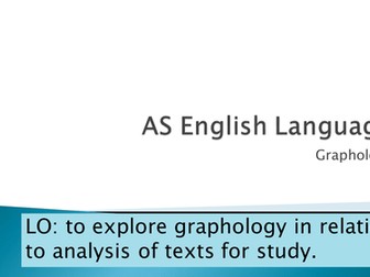 Method of Language Analysis: graphology