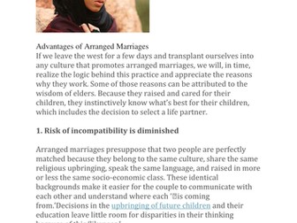 Arranged and Forced Marriages