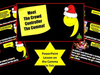Commas in Lists - Christmas Themed