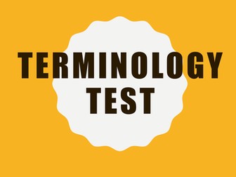 Child Language Acquisition Terminology Test