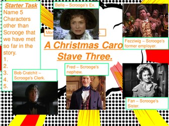 A Christmas Carol Stave 3 lessons and resources.