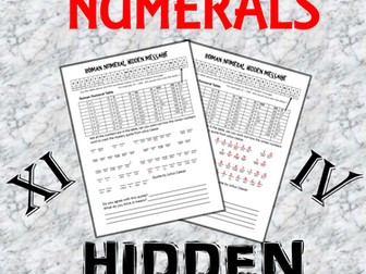 Roman Numerals Hidden Message: A Rome Activity involving Roman numerals.