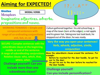 Year 6 differentiated writing success criteria