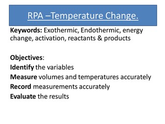 AQA GCSE (2016 9-1 spec) Required Practical: Temperature Changes