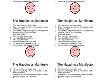 General RE- The Happiness Manifesto