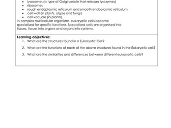 Student Plan: Cell Structure/Microscopy