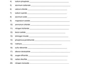 WRITING CHEMICAL EQUATIONS WORKSHEETS WITH ANSWERS by kunletosin246  Teaching Resources  Tes