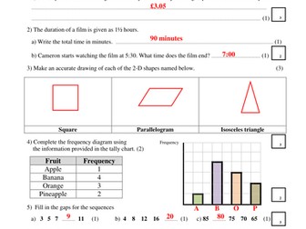 78 maths homework or revision papers  with over 375 pages 