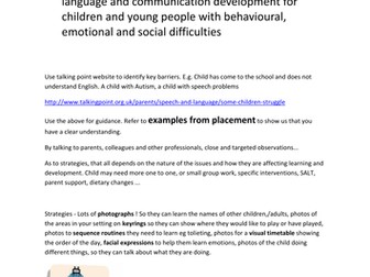 Speech and language booklet