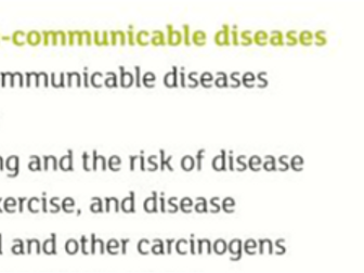 Biology Topic 7 - Non-communicable diseases