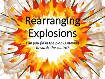 Rearranging Explosions