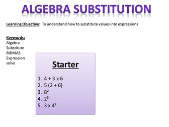 Substitution with negatives and powers