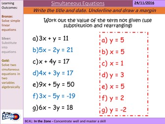Simultaneous Equations