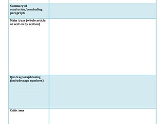 Note-Taking from Text - An Alternative to the Cornell Method