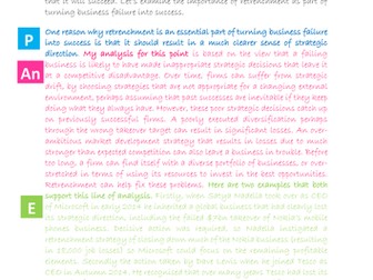 AQA A Level Business - PAnEL & AJIM Wall Display and Worked Colour Coded Exemplar