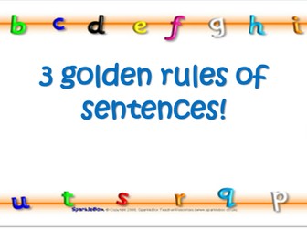 Sentence Golden Rules