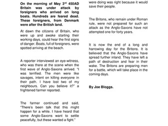 Proofreading and Editing Lesson (Newspaper Report writing)