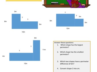 Calculate perimeter of compound shapes