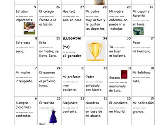 Board game to practice the difference between ser and estar