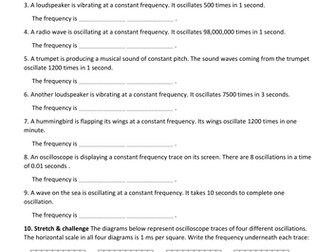 GCSE physics: working with frequency