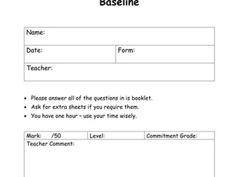 KS3 Baseline Assessment