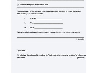 ks4 chemistry revision with answers teaching resources