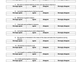 Art & Design Pupil Voice Questionnaire