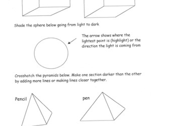 Shading Practice Worksheet