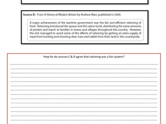 Rationing WW1 and WW2