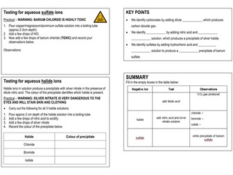 Testing for negative ions