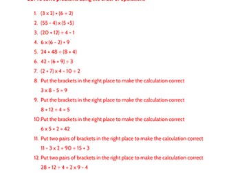 Mastery Order of Operations