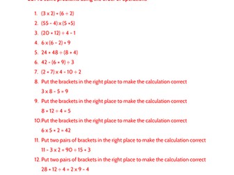 Mastery Order of Operations