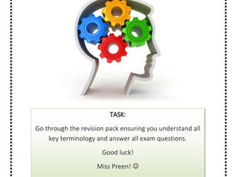 AQA Psychology (New Spec) Essay writing frame/revision packs (PAPER 2)