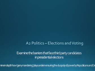 What are the barriers to candidates from third parties being successful in American elections?