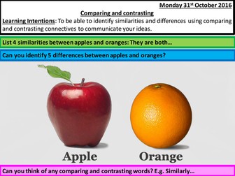 Comparison skills matched to new spec AQA GCSE English Language & Literature