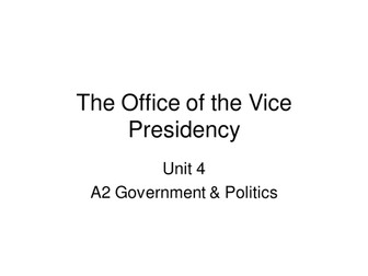 The Vice Presidency