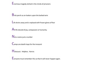 Reading and Writing Activities Linked to Rose Blanche Text -World War Text