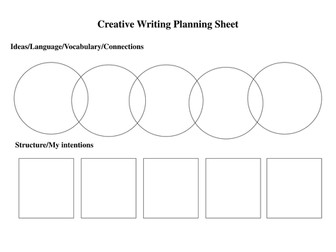 writing planning sheet
