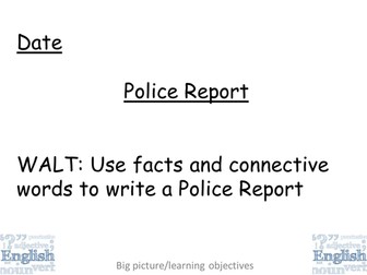 Writing a Police Report