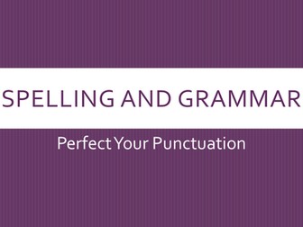 spelling, grammar and punctuation quiz