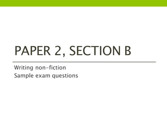 AQA 9-1 Paper 2: Writer's Viewpoints & Perspectives Exam Practice
