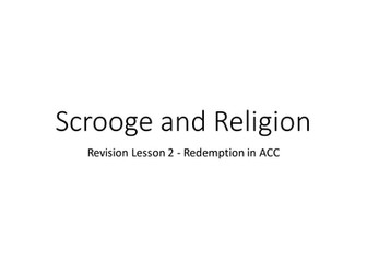 PP Lesson activity exploring Scrooge's redemption in ACC