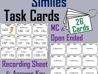 Similes Task Cards