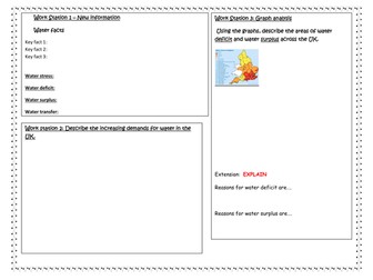 GCSE AQA UK water supply