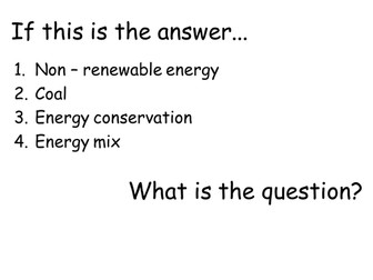 GCSE AQA: Future of UK energy