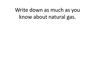 GCSE AQA: Natural gas