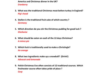 Christmas quiz