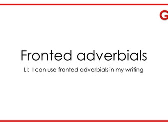 Fronted adverbials