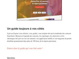 Musique francophone contemporaine speaking card